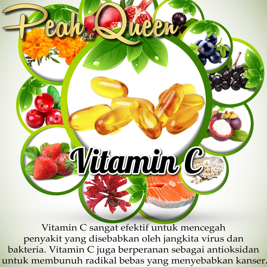 Buy Peah Queen Vitamin C 1000mg Campuran Berries 30 Sachet Original Hq Seetracker Malaysia