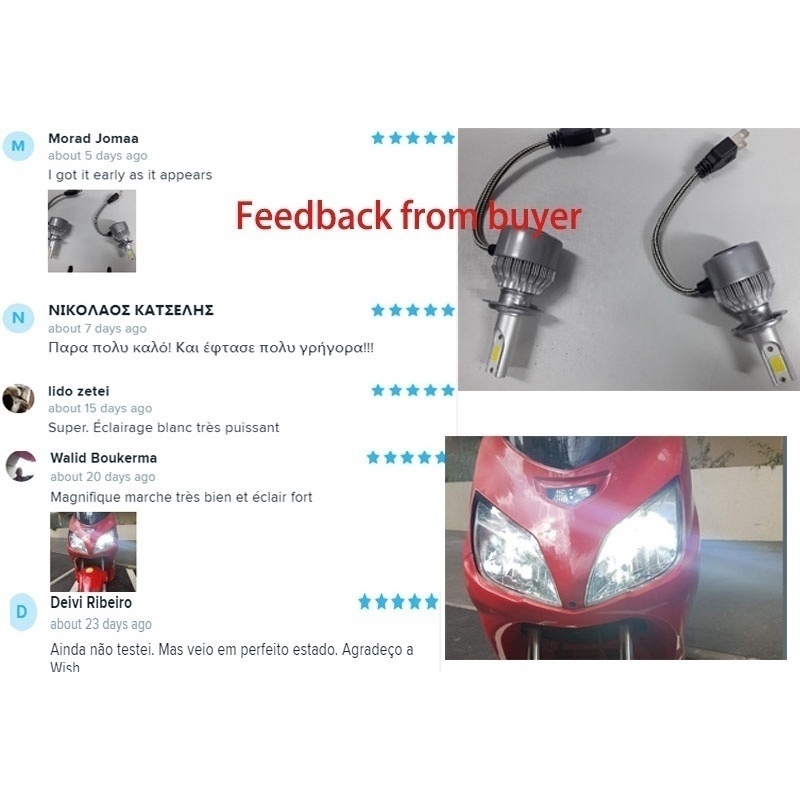 Reliable Durable Newest C6 Led Car Headlights 300W 30000LM Light Bulbs H7 H4 H1 H8 H9 H11 Headlamp 3000K 6000K 8000K ... - Image 4