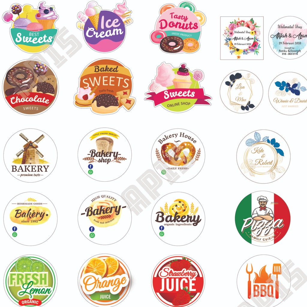 Sticker Label Kalis Airwaterproof100pcs Shopee Malaysia 6395