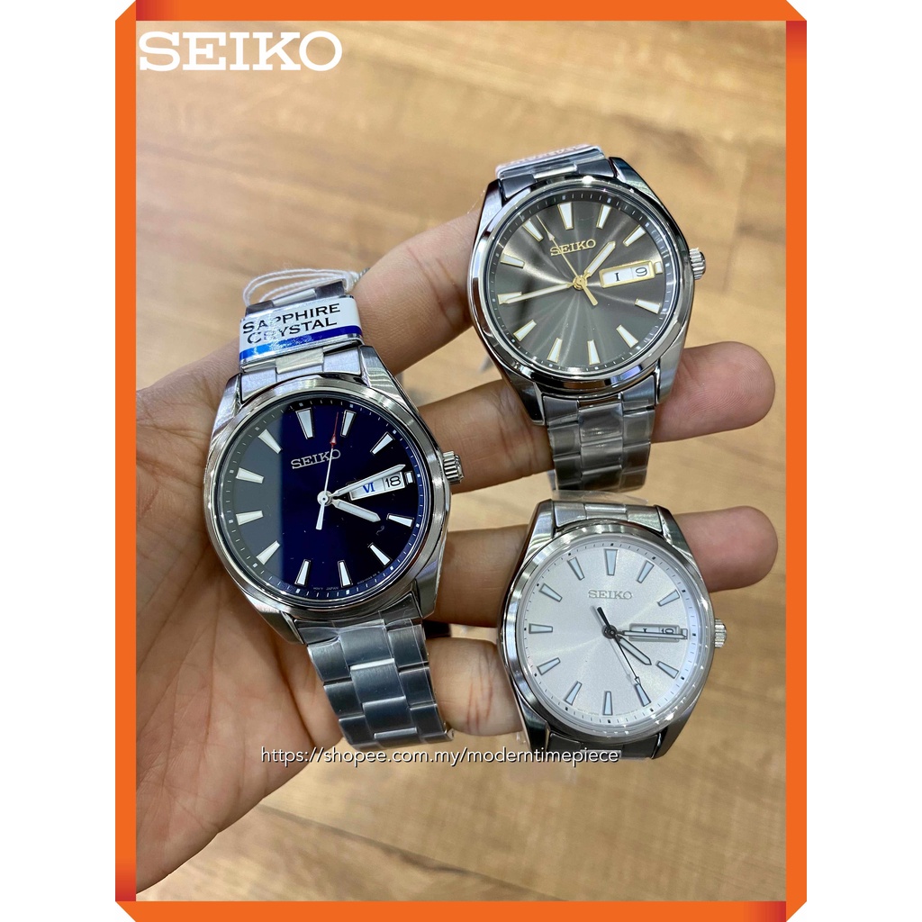 SEIKO Classic Essentials Sapphire Glass Quartz Men's Watch SUR339P1/SUR341P1/SUR343P1  | Shopee Malaysia