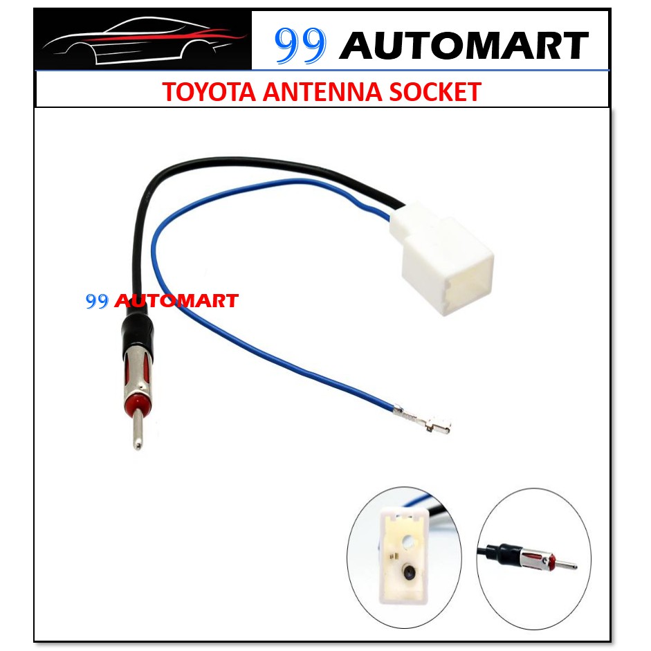 Toyota Oem Plug And Play Radio Antenna Cable Adapter Socket Shopee