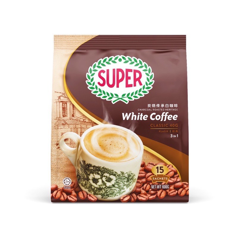 Super 3 in 1 Charcoal Roasted White Coffee (15's) New Packaging