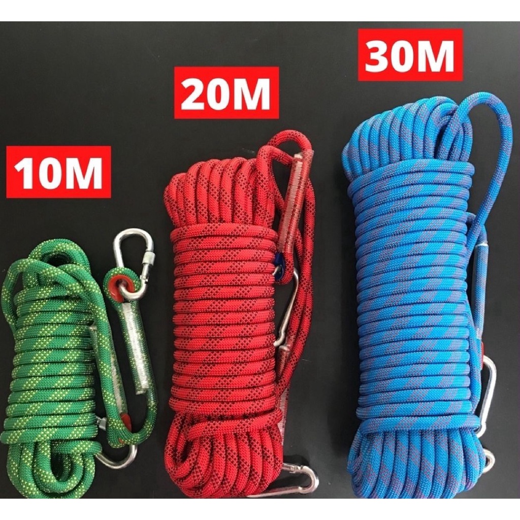 Nylon Survival Outdoor Rope High Strength Climbing Rope 10m/20m/30m/50m 9mm Cord 
