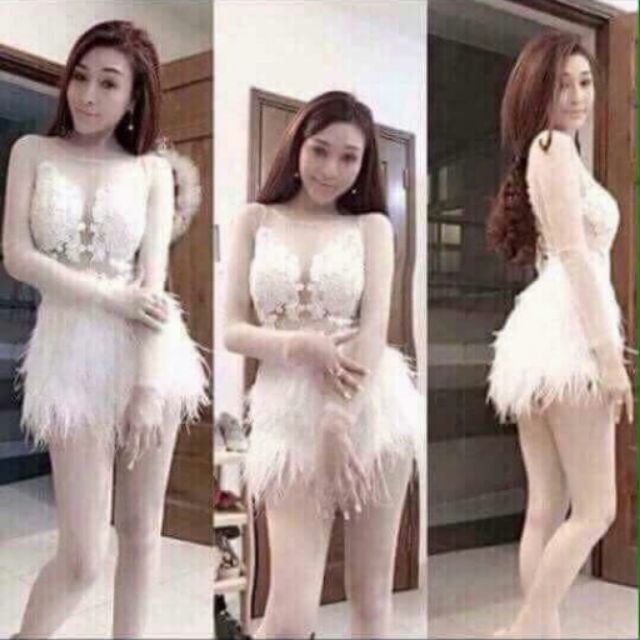 Jump tassel with lace mesh on the chest