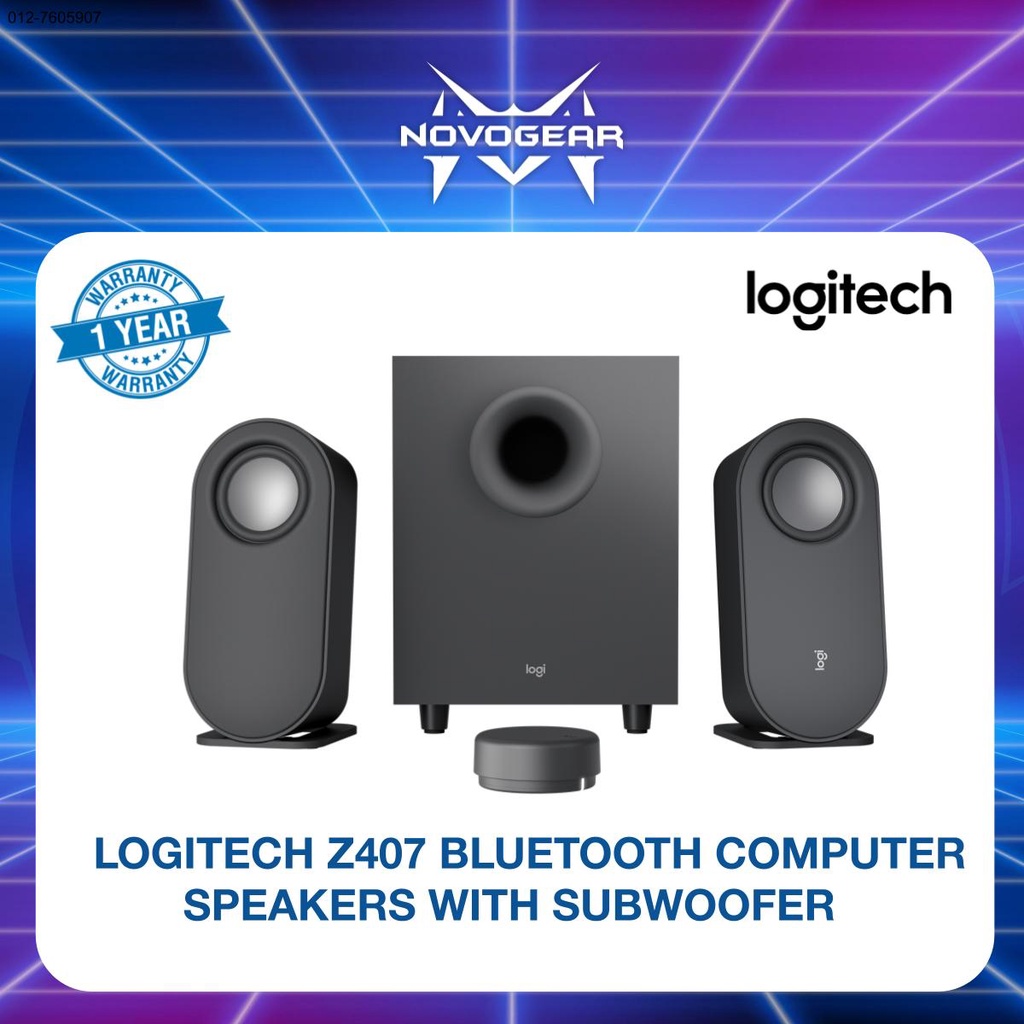 LOGITECH Z407 BLUETOOTH COMPUTER SPEAKERS WITH SUBWOOFER Shopee Malaysia