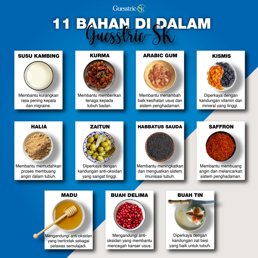 Guesstric Sk Dengan Prebiotik Probiotik Dan Dha Untuk Rawatan Masalah Gastrik Angin Gerd Pedih Ulu Hati Dan Sembelit Shopee Malaysia