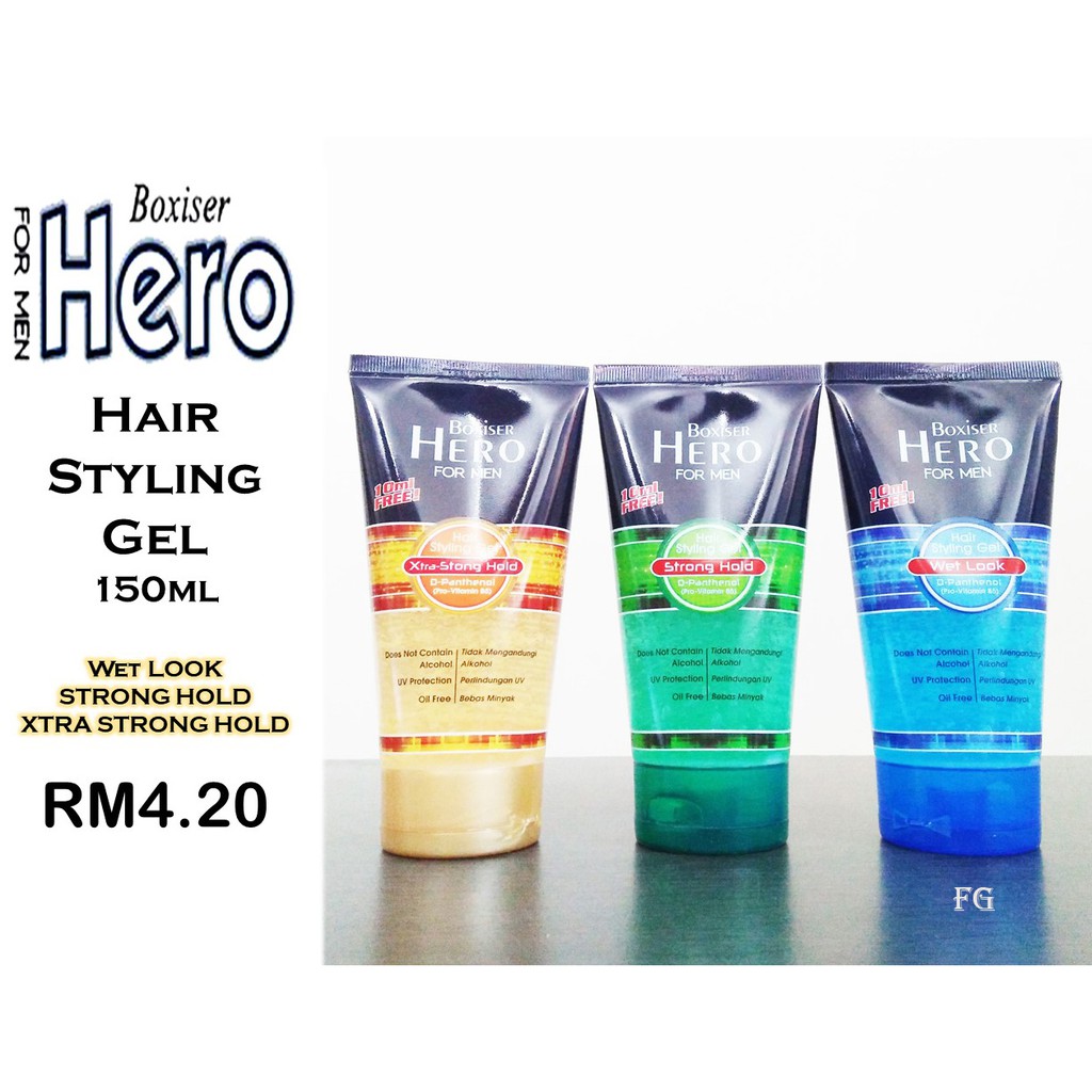 Boxiser Hero For Men Hair Styling Gel 150ml Shopee Malaysia