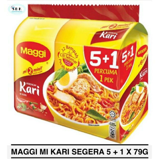 MAGGI KARI 5+1/INSTANT NOODLE CURRY Shopee Malaysia
