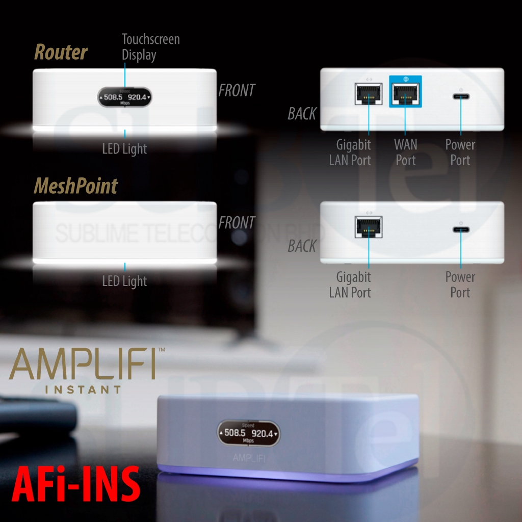 Ubiquiti AFi-INS Instant Wifi Mesh Router Mesh Point AP vs AFI-HD AFI-R UAP USG MeshPoint Shopee Malaysia