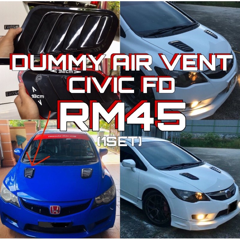 Hood Scoope Honda Civic FD FB Honda City  Shopee Malaysia