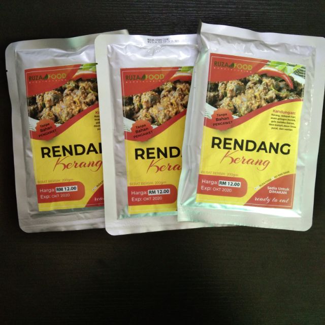 READY STOCK Ready to Eat / Rendang Kerang / 200gram / Halal / Best muslim product / Pengilang Bumiputera Muslim