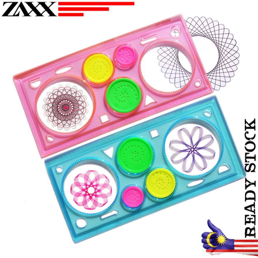 Spirograph Kit Magic Ruler Flower Geometric Kids Art Drawing Flower ...