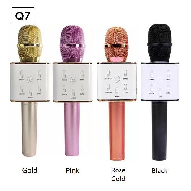 Original Q7 Wireless Bluetooth Ktv Microphone Mic Speaker With Casing