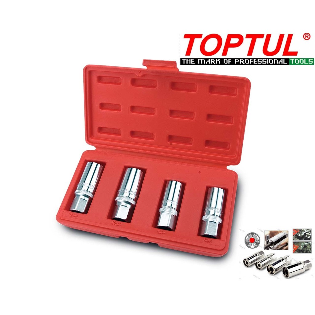Toptul 4PCS 1/2" Dr. Stud Puller Socket Set Shopee Malaysia