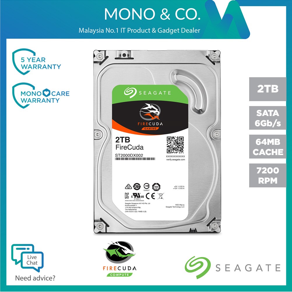 Seagate Firecuda 2tb 1tb 3 5 Gaming Sshd Internal Solid State Hybrid Hard Drive Sata 7200rpm Internal Hard Drive Shopee Malaysia