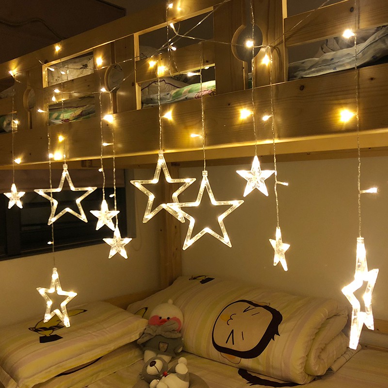 Net Red Girl Heart Star Lights Lights Flashing Lights Bedroom Room