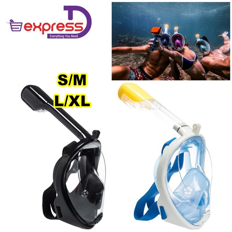 Full Face Snorkel Mask Seaview 180 L/Xl Full Face And Anti-Fog Anti ...