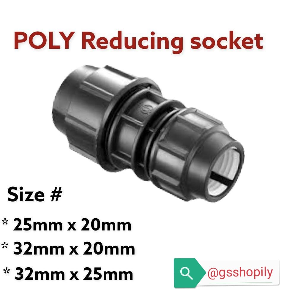 HDPE FITTINGS Reducing Socket Coupling, PP Poly Water Connection Fitting 20mm 25mm 32mm