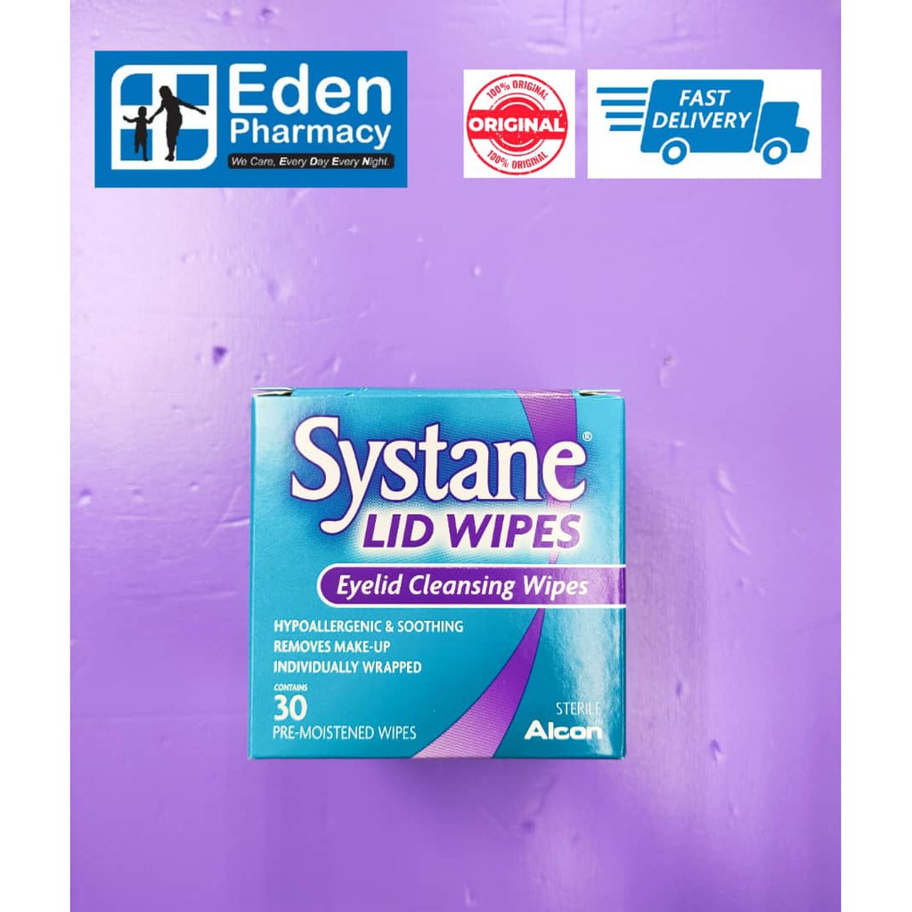 Alcon Systane Lid Wipes, Systane Eyelid Cleansing Wipes ( 30's