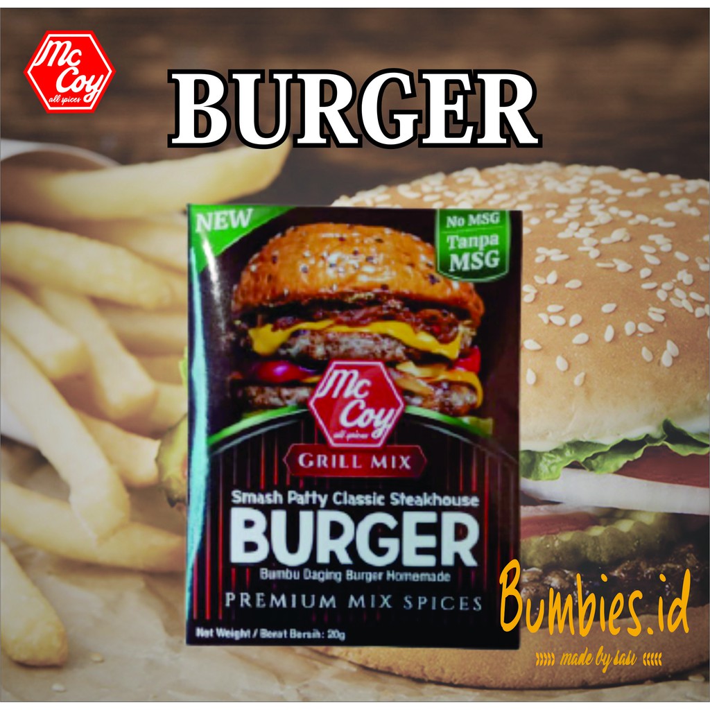 Mc OY SMASH PATTY CLASSIC STEAKHOUSE Burger/ Instant Burger Seasoning/ Instant Burger/ Homemade Burger