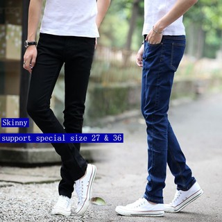 Size：27-36 Summer Jeans Men's Slim Fit Long Pants Blue Wear Trousers Jeans Jual Seluar Lelaki