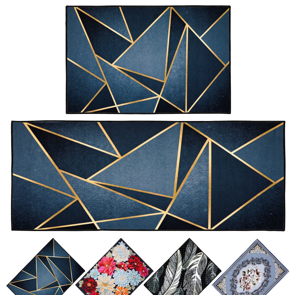 ListonX [Set of 2 Hot Selling ] Alas Kaki Ready Stock untuk dekorasi Rumah - Beautifully Designed Anti Slip Kitchen