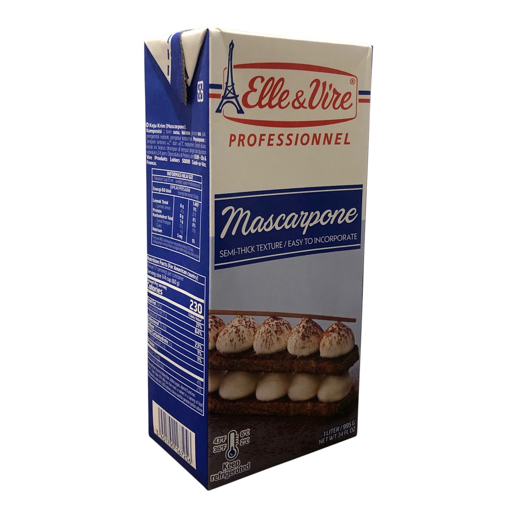 Elle u0026 Vire Professionnel Mascarpone - 1 Liter