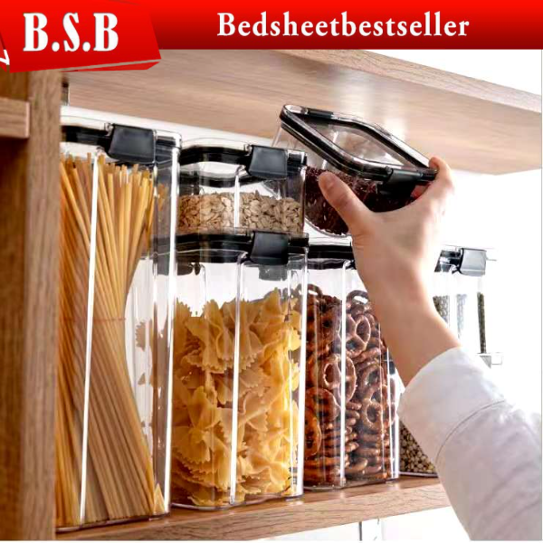 B.S.B Food Storage Container Plastic Kitchen Refrigerator Noodle Box ...