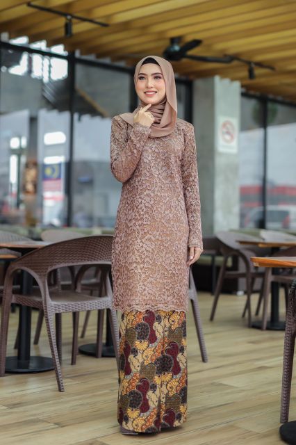 Kurung Moden Lace Kain Batik Shopee Malaysia