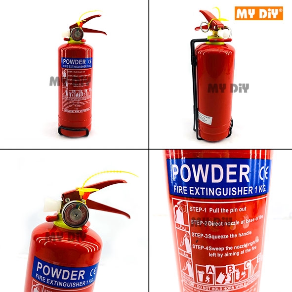 MYDIYHOMEDEPOT 1KG ABC Powder Fire Extinguisher for Car Home Pemadam