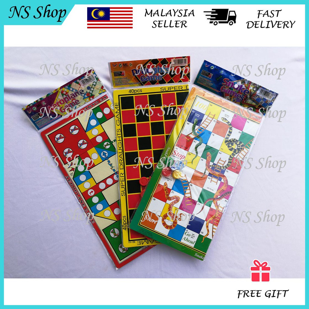 A NS SHOP TRADITIONAL MALAY GAME- Draught Game / Snake Game / Aeroplane Game  /CHILDHOOD/家庭游戏 | Shopee Malaysia