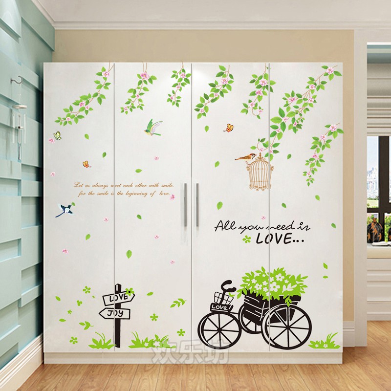 Bedroom Closet Cartoon Cupboard Door Of Children Room Decorate