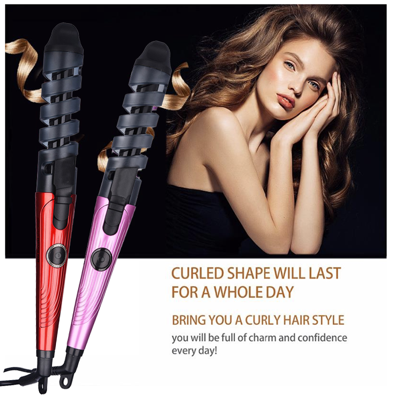 Curl Electric Ceramic Hair Curler Spiral Rollers Curling Iron Wand Salon  Styling Tools Temperature Adjustable Rambut Machine Non Damage Care |  Shopee Malaysia