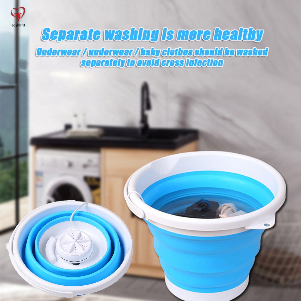 Folding Laundry Tub Basin Portable Mini Washing Machine Automatic