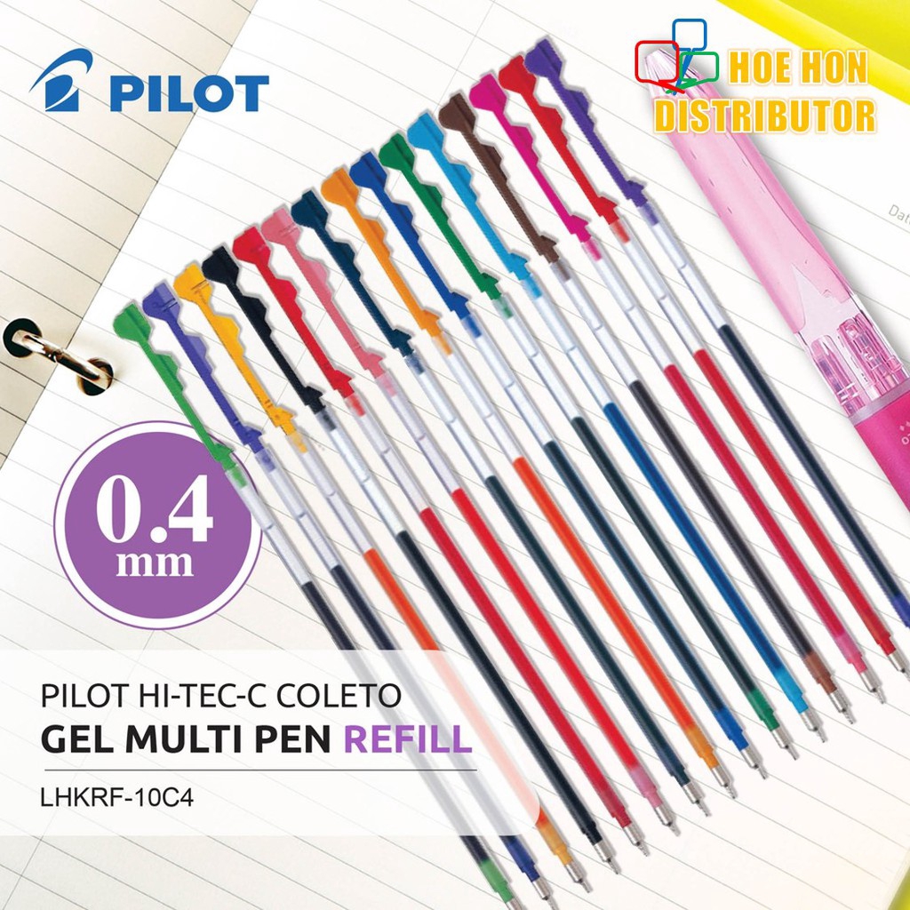 Japan Pilot Hi Tec C Coleto Multi Color Gel Pen Refill 0 4mm Shopee Malaysia