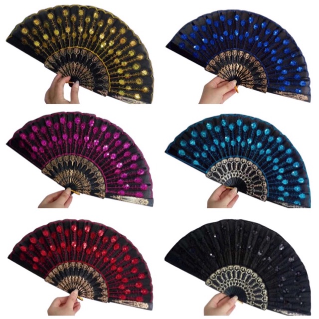 FOLDING HAND FAN KIPAS TANGAN MANIK | Shopee Malaysia