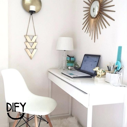 Ready Stock Ikea Besta Besta Burs Desk High Gloss White