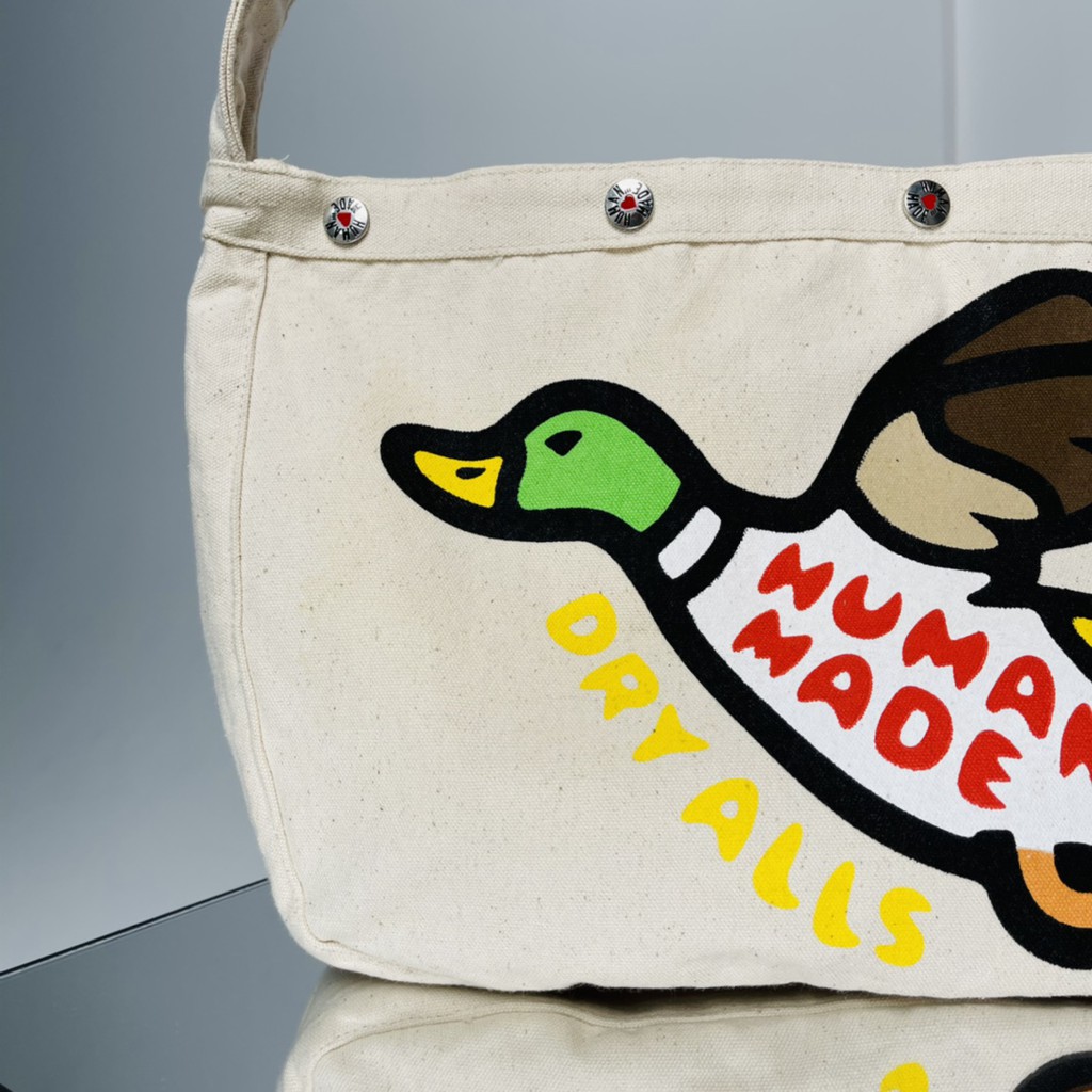 1:1 Version HUMAN MADE 21AW Duck Print Canvas Paperboy Bag 