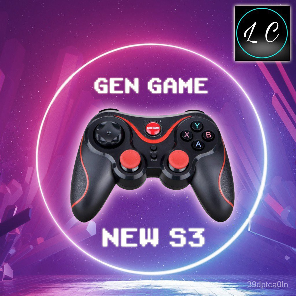 recommendedGen Game NEW S3 Bluetooth Gamepad Controller Joystick for iOS Android Smartphone and PC with Phone Holder