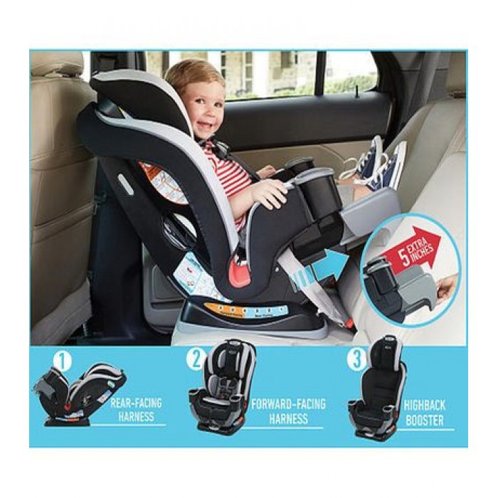 Graco Extend2Fit 3in1 Convertible Car Seat, Norah, 55 OFF