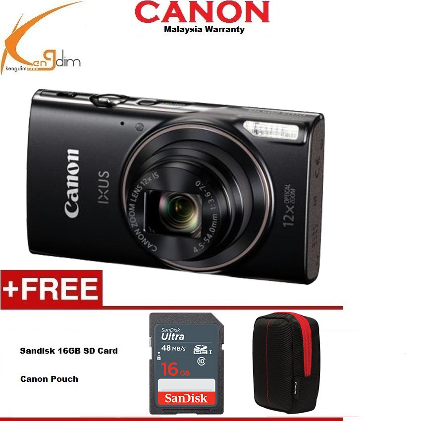 Canon Digital IXUS 285 / IXUS285 HS Compact Camera (CANON MALAYSIA 1+2 YEARS WARRANTY) Shopee