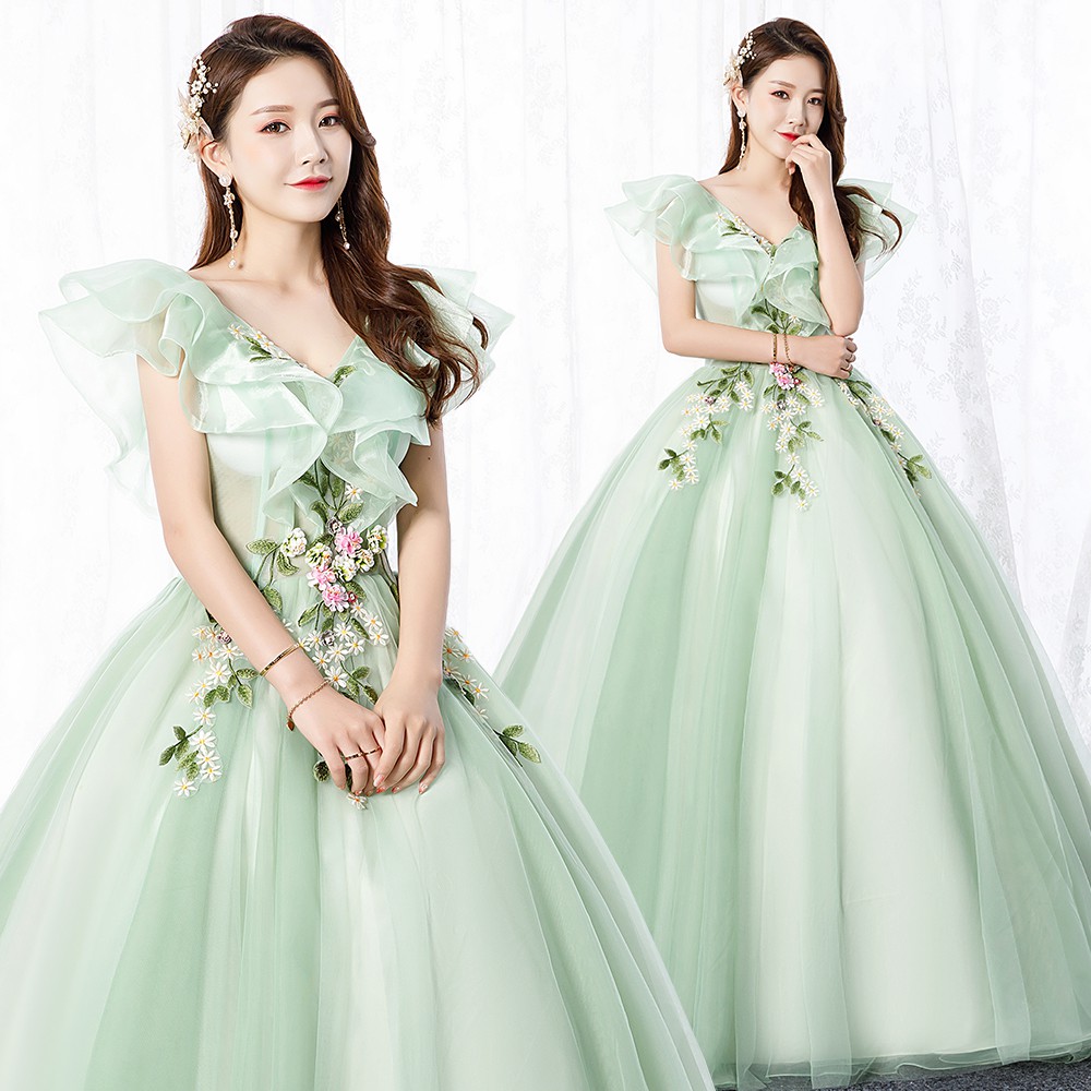 pastel green dress for wedding