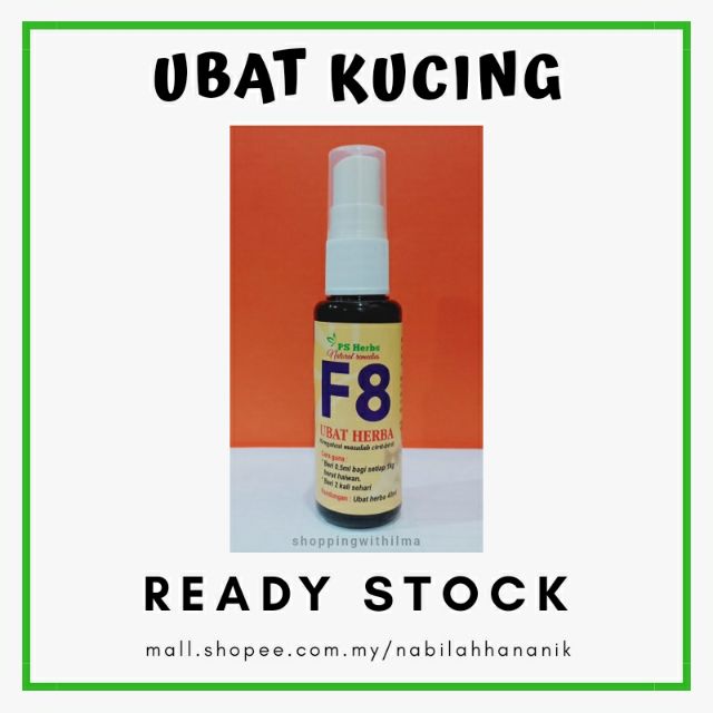 HERBA UNTUK KUCING CIRIT BIRIT HAIWAN PETS - SPRAY F8 (40ML) by PS 