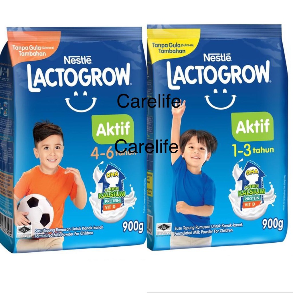 Lactokid New Packing Nestle Lactogrow Aktif 1 3 4 6 Years 900g Shopee Malaysia