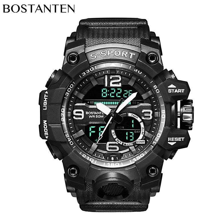 BOSTANTEN Men s New Waterproof Shockproof Shock Alarm BOSTANTEN Men s New Waterproof Shockproof Shock Alarm