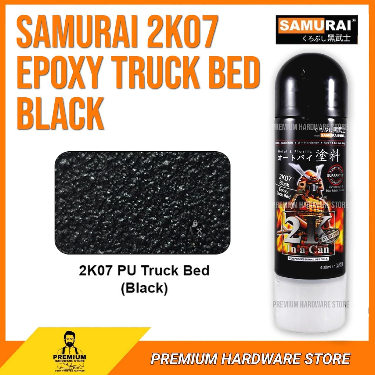 Samurai 2K07 Epoxy Truck Bed Spray 400ml Shopee Malaysia