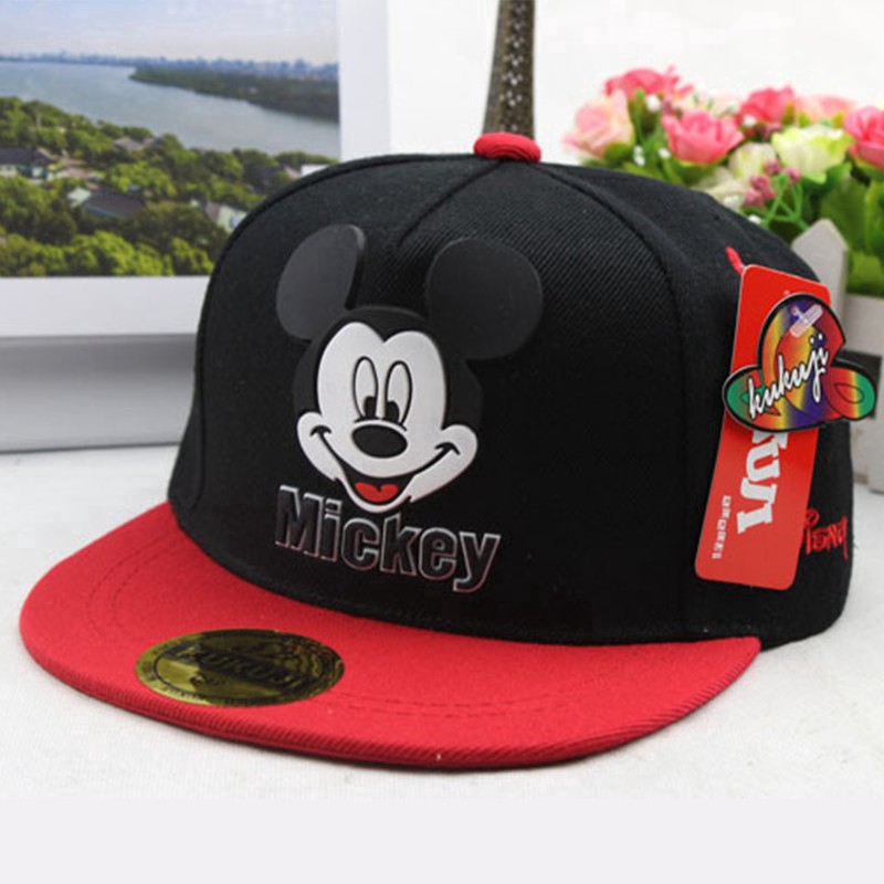 Kids Boys Girls Cartoon Mickey Mouse Baseball Cap Hip Hop Snapback Bboy Sun Hats