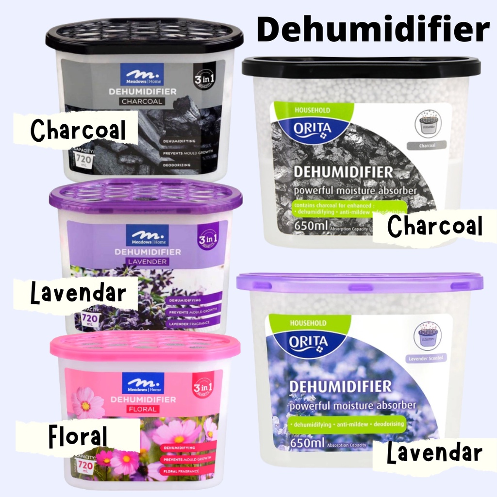 MEADOWS Dehumidifier Charcoal | Lavendar | Floral | ORITA Dehumidifier