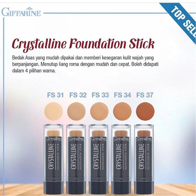Promosi Giffarine Crystalline Foundation Stick Shopee Malaysia