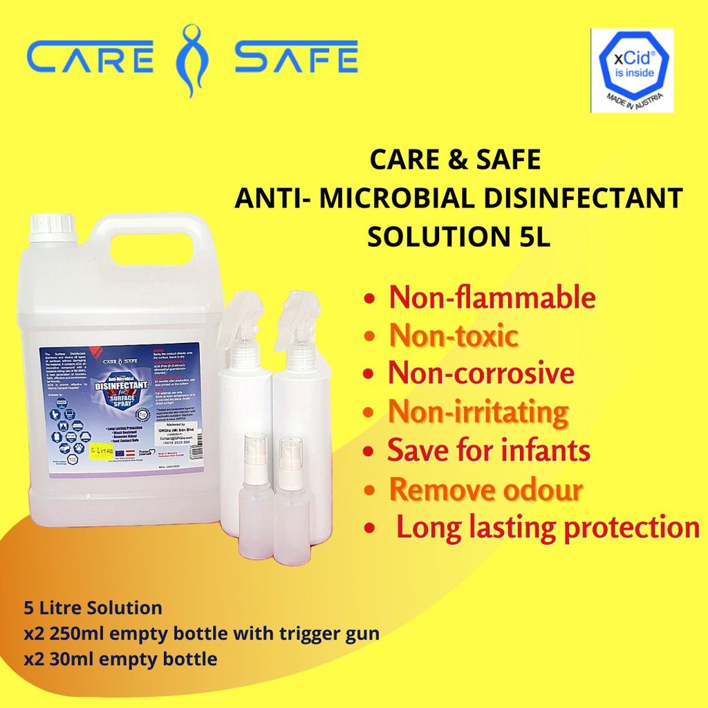 Waterbased Disinfectant 5 Litre Effectively kills Bacteria Food